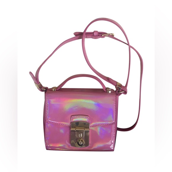 TRUSSARDI JEANS Linea Levanto Crossbody Bag w/ Dust Bag BARBIE PINK ~ NWT - Picture 5 of 7